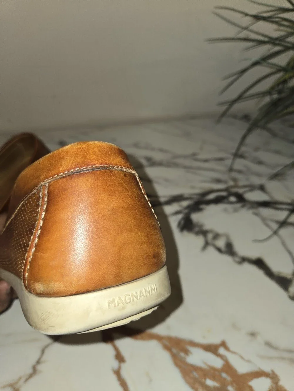 Magnanni  Leather Lace-Up Shoes Light Brown  Size 10 M, retails For $499.00